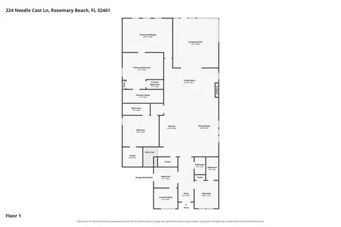 Floorplan - 224 Needle Cast Ln, Watersound, FL 32461 photo 5 of 6