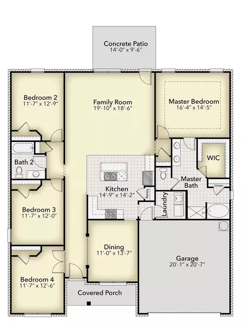Floorplan - 2430 Aleia Ln, Crestview, FL 32536 photo 1 of 1