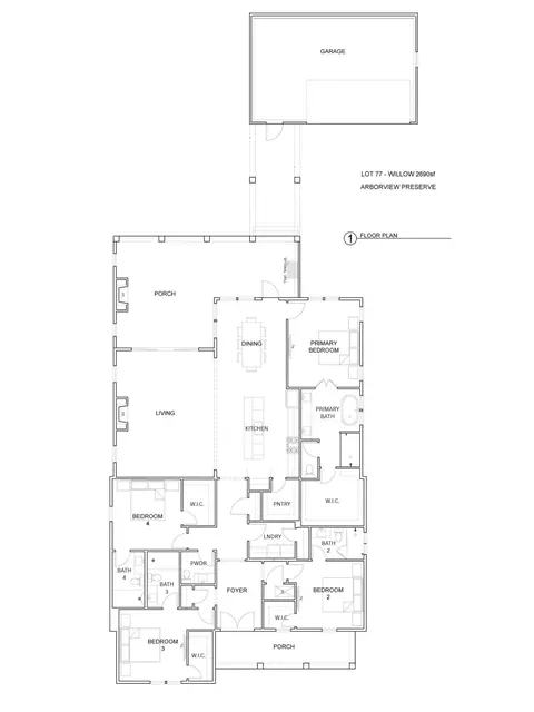 Floorplan - tbd Hutton Cv #LOT 77, Watersound, FL 32461 photo 1 of 1