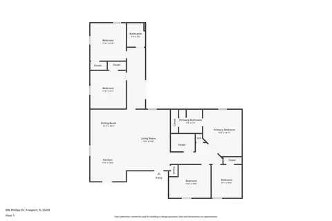 Floorplan - 806 Phillips Dr, Freeport, FL 32439 photo 1 of 1