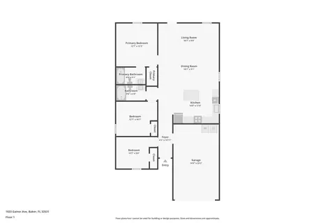 Floorplan - 1833 Gainer Ave, Baker, FL 32531 photo 1 of 1