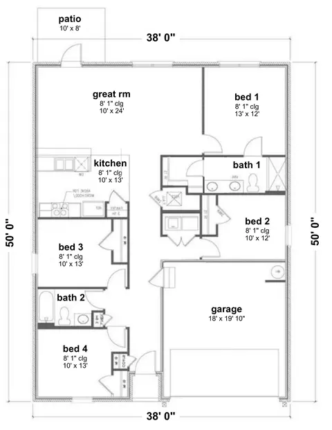 Floorplan - 429 Scarborough St, Crestview, FL 32539 photo 1 of 1