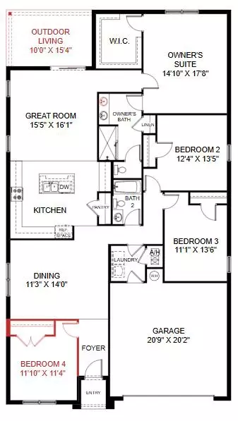 Floorplan - 96 Natureview Way, Freeport, FL 32439 photo 1 of 1