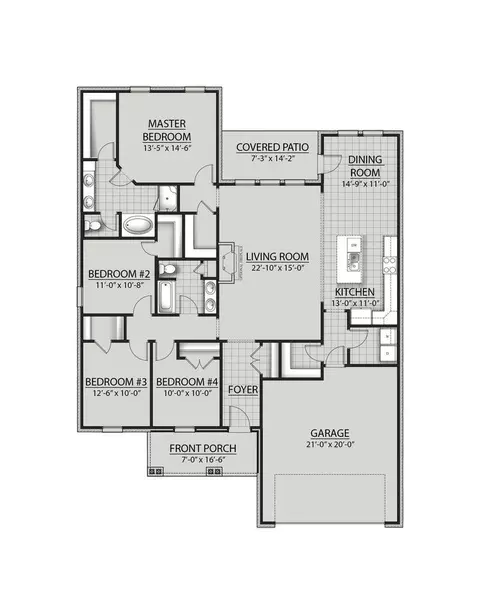 Floorplan - 4603 Jayhawk Dr, Crestview, FL 32539 photo 1 of 1