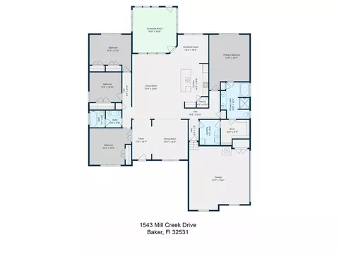 Floorplan - 1543 Mill Creek Dr, Baker, FL 32531 photo 1 of 1