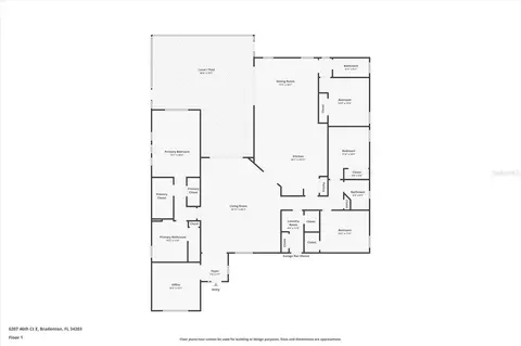 Floorplan - 6207 46th Ct E, Bradenton, FL 34203 photo 1 of 1