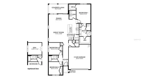 Floorplan - 1525 Love Grass Ter, Parrish, FL 34219 photo 1 of 1
