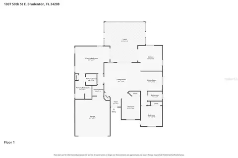 Floorplan - 1007 50th St E, Bradenton, FL 34208 photo 1 of 1