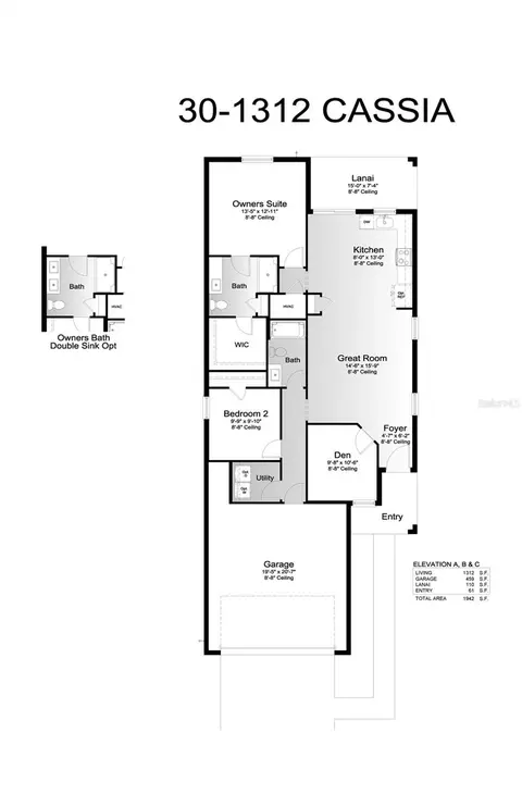 Floorplan - 13028 Sassafras Trl, Parrish, FL 34219 photo 1 of 1