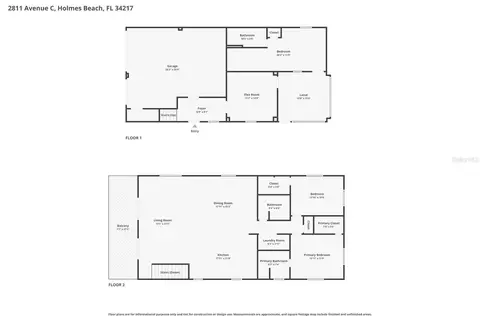 Floorplan - 2811 Avenue C, Holmes Beach, FL 34217 photo 1 of 1