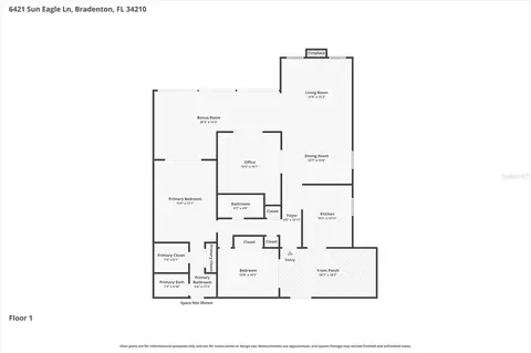 Floorplan - 6421 Sun Eagle Ln, Bradenton, FL 34210 photo 1 of 1