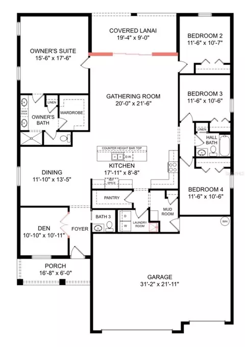 Floorplan - 16516 66th Ln E, Parrish, FL 34219 photo 1 of 1