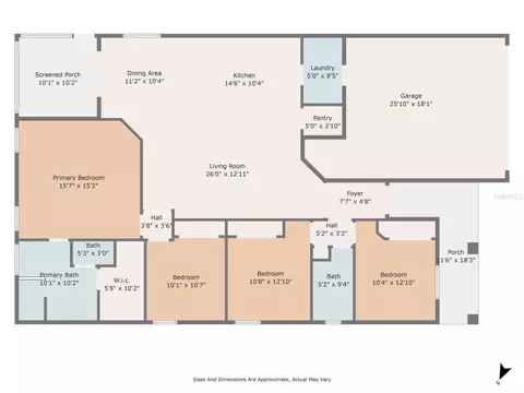 Floorplan - 6708 162nd Pl E, Parrish, FL 34219 photo 1 of 1