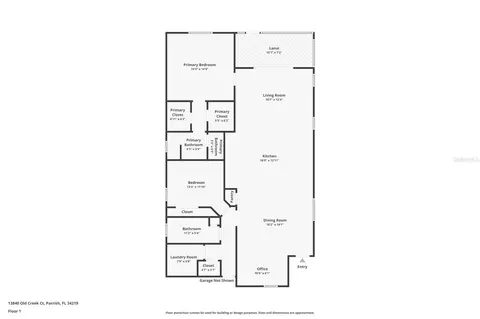 Floorplan - 13840 Old Creek Ct, Parrish, FL 34219 photo 1 of 1