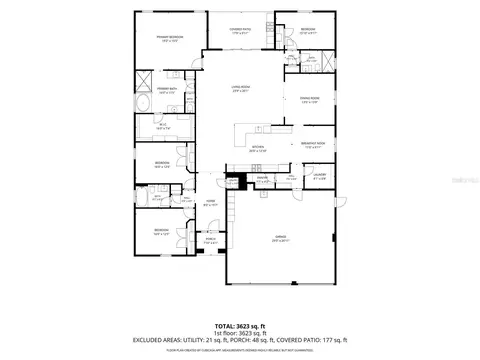 Floorplan - 12627 Wheatgrass Ct, Parrish, FL 34219 photo 1 of 1