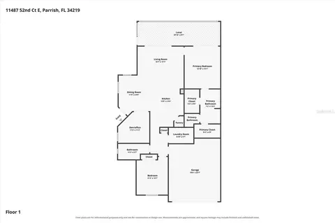 Floorplan - 11487 52nd Ct E, Parrish, FL 34219 photo 1 of 1