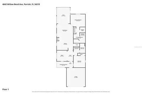 Floorplan - 4842 Willow Bend Ave, Parrish, FL 34219 photo 1 of 1