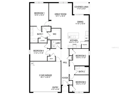 Floorplan - 2027 Vandalia Pl, Parrish, FL 34219 photo 1 of 1