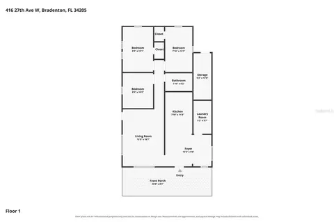 Floorplan - 416 27th Ave W, Bradenton, FL 34205 photo 1 of 1