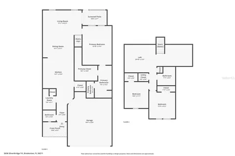 Floorplan - 5636 Silverbridge Trl, Bradenton, FL 34211 photo 1 of 2
