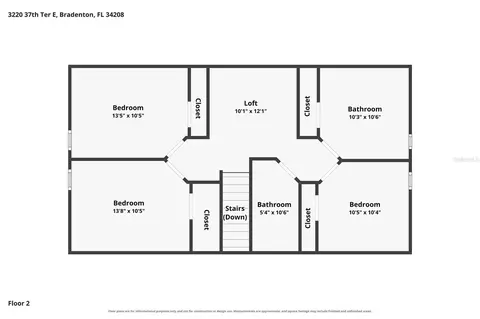 Floorplan - 3220 37th Ter E, Bradenton, FL 34208 photo 2 of 2