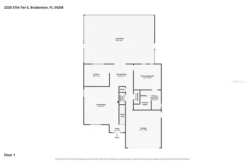 Floorplan - 3220 37th Ter E, Bradenton, FL 34208 photo 1 of 2