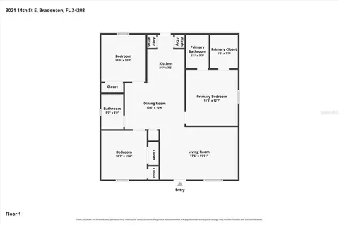 Floorplan - 3021 14th St E, Bradenton, FL 34208 photo 1 of 1