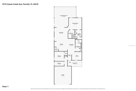 Floorplan - 4715 Canoe Creek Ave, Parrish, FL 34219 photo 1 of 1