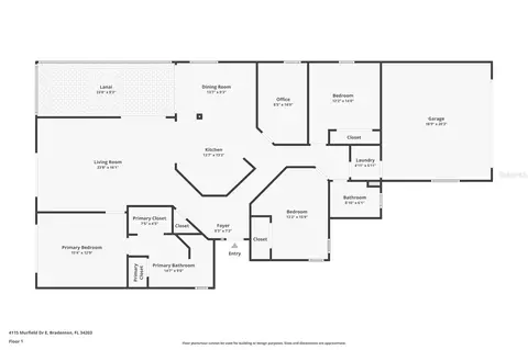 Floorplan - 4115 Murfield Dr E, Bradenton, FL 34203 photo 1 of 1