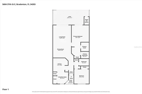 Floorplan - 5604 37th St E, Bradenton, FL 34203 photo 1 of 1