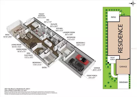 Floorplan - 3031 Sky Blue Cv, Bradenton, FL 34211 photo 1 of 1