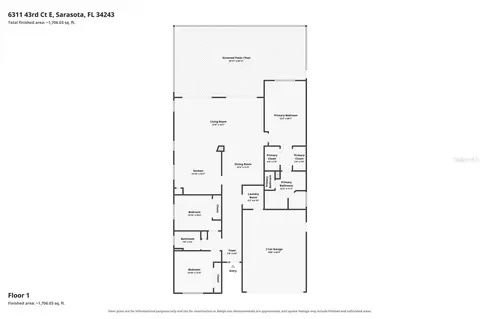 Floorplan - 6311 43rd Ct E, Sarasota, FL 34243 photo 1 of 1