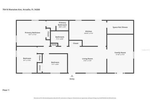 Floorplan - 704 N Manatee Ave, Arcadia, FL 34266 photo 1 of 1