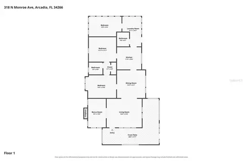 Floorplan - 318 N Monroe Ave, Arcadia, FL 34266 photo 1 of 1