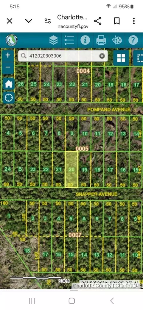 snapper LOT 20, Placida, FL 33946