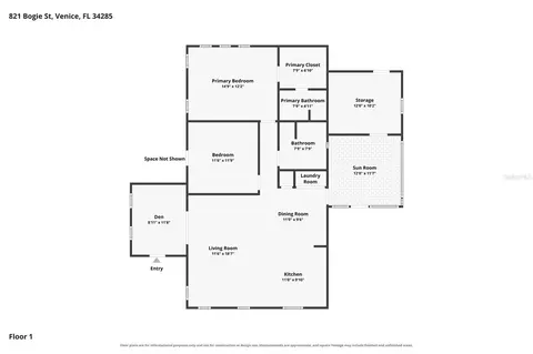 Floorplan - 821 Bogie, Venice, FL 34285 photo 1 of 1