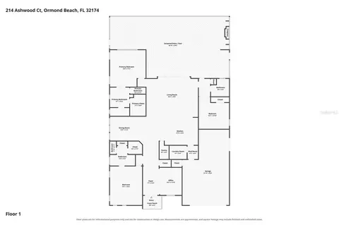 Floorplan - 214 Ashwood Ct, Ormond Beach, FL 32174 photo 1 of 1