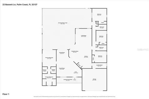 Floorplan - 80 Bogey Pl, Bunnell, FL 32110 photo 1 of 1