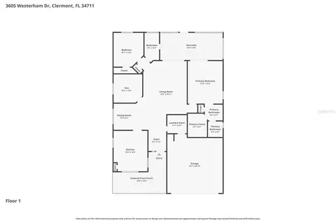 Floorplan - 3605 Westerham Dr, Clermont, FL 34711 photo 1 of 1