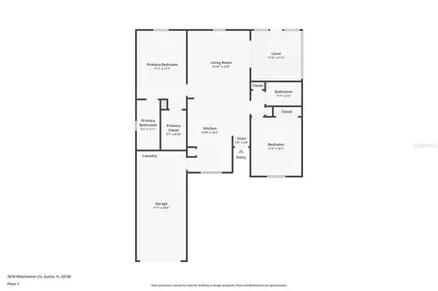 Floorplan - 2670 Winchester Cir, Eustis, FL 32726 photo 1 of 1