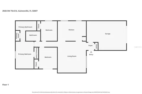 Floorplan - 2026 SW 73rd St, Gainesville, FL 32607 photo 1 of 1
