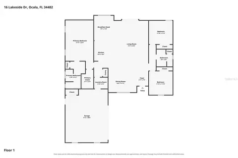 Floorplan - 16 Lakeside Dr, Ocala, FL 34482 photo 1 of 1