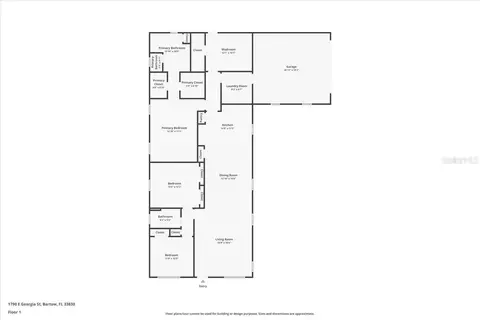 Floorplan - 1790 E Georgia St, Bartow, FL 33830 photo 1 of 1
