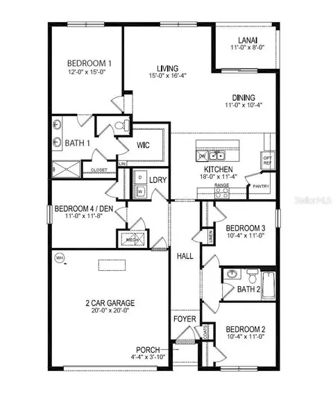 Floorplan - 5214 Orchard Oriole Loop, Bartow, FL 33830 photo 1 of 1