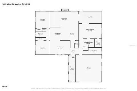 Floorplan - 1602 Vikki Ct, Venice, FL 34293 photo 1 of 1
