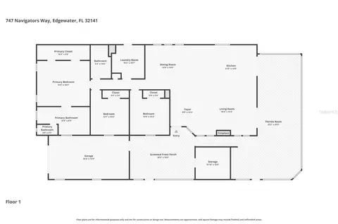 Floorplan - 747 Navigators Way, Edgewater, FL 32141 photo 1 of 1