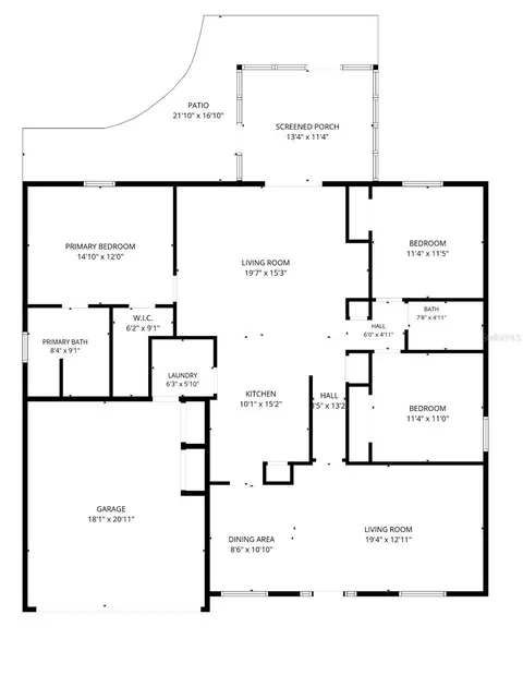 Floorplan - 2226 Juniper Dr, Edgewater, FL 32141 photo 1 of 1