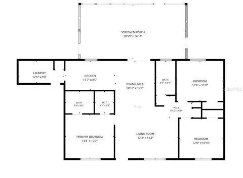 Floorplan - 3426 Yule Tree Dr, Edgewater, FL 32141 photo 1 of 1
