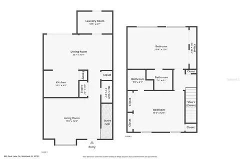 Floorplan - 802 Park Lake Cir #2, Maitland, FL 32751 photo 1 of 1