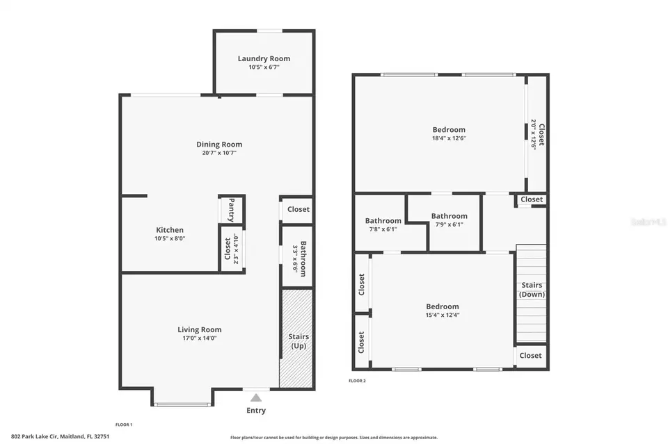 Floorplan - 802 Park Lake Cir #2, Maitland, FL 32751 photo 1 of 1